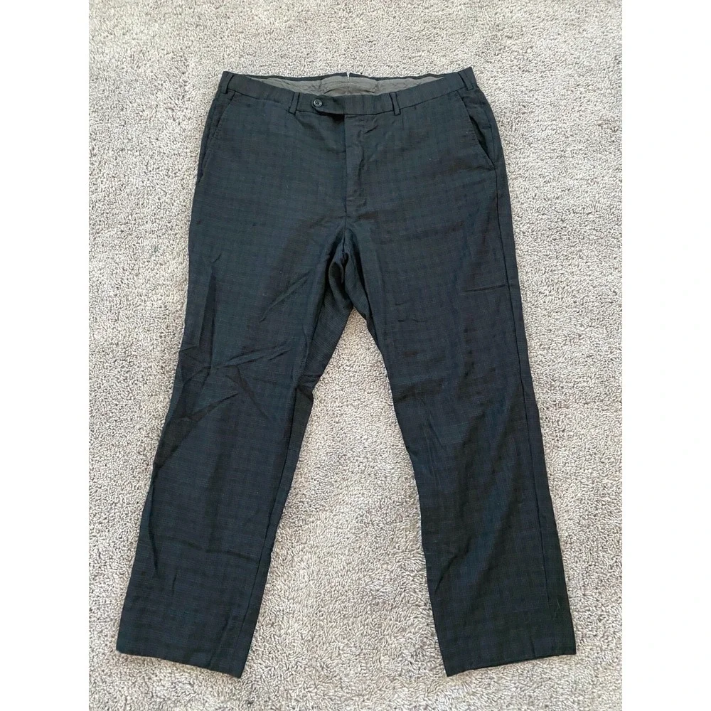 Ermenegildo Zegna Dress Pants Mens 38x27 (7-58 L) Wool Silk Blend‎ Gray
